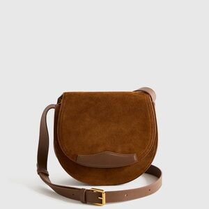 Quince Brown Suede Crossbody Bag